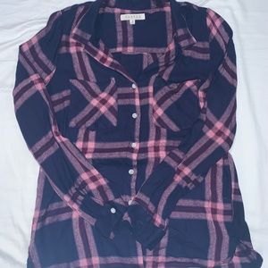 Francesca’s Dark Navy Flannel